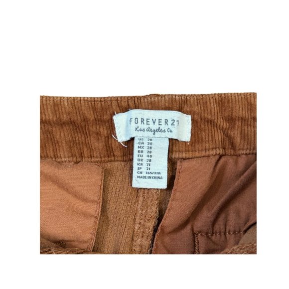 SOLD dark academia brown corduroy shorts forever 21 size 28 - Picture 5 of 9